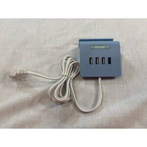 iHome 4 Port USB Charging Hub, 3 USB-A, 1 USB-C, Smartphone Dock, 6ft Power Cord